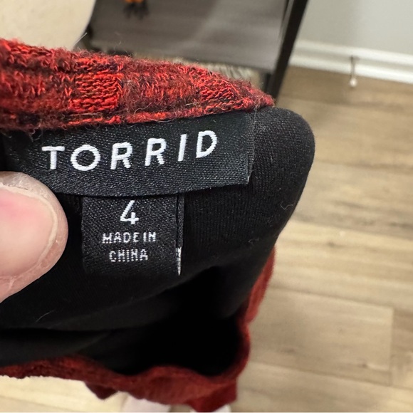 Torrid Red Textured Knit Long Sleeve Midi Dress – Women’s Size 4 (Plus) - Picture 13 of 15